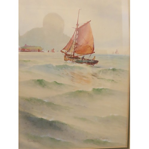 151 - Garman Morris (British, act. 1900-1930) - Three watercolours of sailboats, all signed and titled bel... 