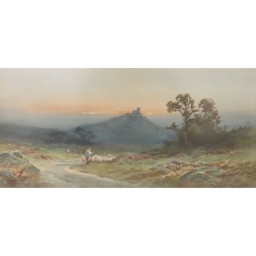 182 - Rubens Southey (1881 - 1933) - Two highland scenes: one depicting shepherd and flock, watercolour, s... 