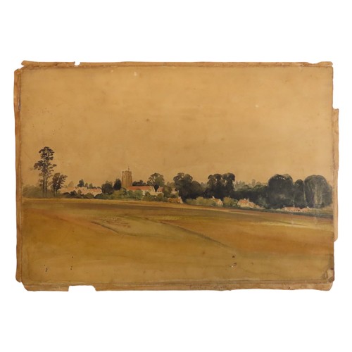 20 - Old Master School, 19th century, study of cows, ink and wash on paper, landscape watercolour verso, ... 