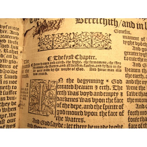 745 - Elizabethan Bible in English 1566 (The Great Bible), The Bible in Englyshe of the largest and greate... 