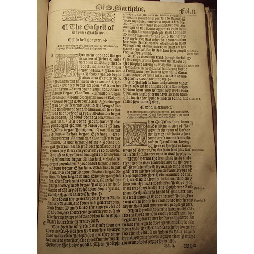 745 - Elizabethan Bible in English 1566 (The Great Bible), The Bible in Englyshe of the largest and greate... 