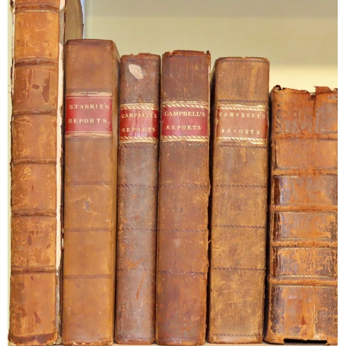 722 - A small collection of 18th and 19th century legal reports to include Sayer's Reports of Cases Adjudg... 