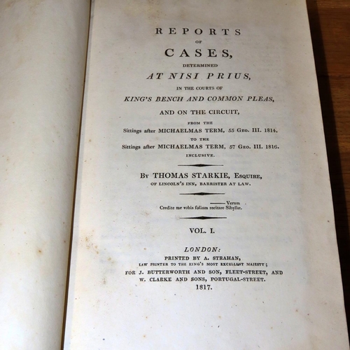 722 - A small collection of 18th and 19th century legal reports to include Sayer's Reports of Cases Adjudg... 