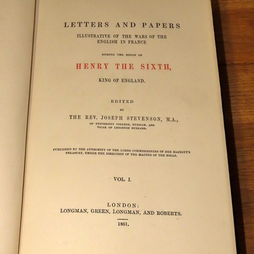 726 - Wars of the English in France, Henry VI - letter s and Papers Illustrative of the Wars of the Englis... 