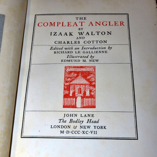 735 - A rare collection to include Cobbett's Rural Rides (2 volumes, 1893), Walton's Compleat Angler (1897... 