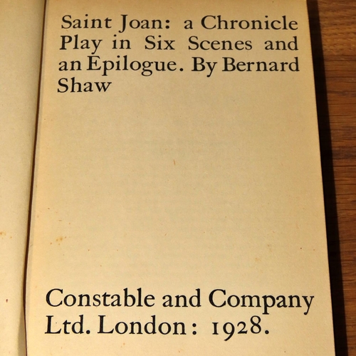 740 - A small antiquarian collection of literary interest (4) to include a rare early copy of Saint Joan b... 