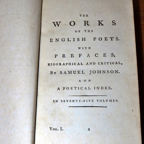 743 - Large antiquarian poetry collection from the 18th century to include The Works of the English Poets ... 