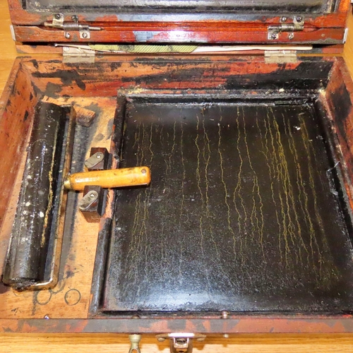 748 - Five Victorian and other family bibles together with a printer's wooden printing block