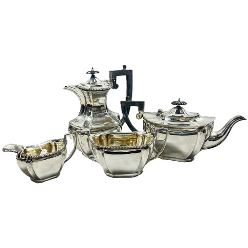 288 - A Georgian style four piece silver plated tea and coffee set with bowl and jug.