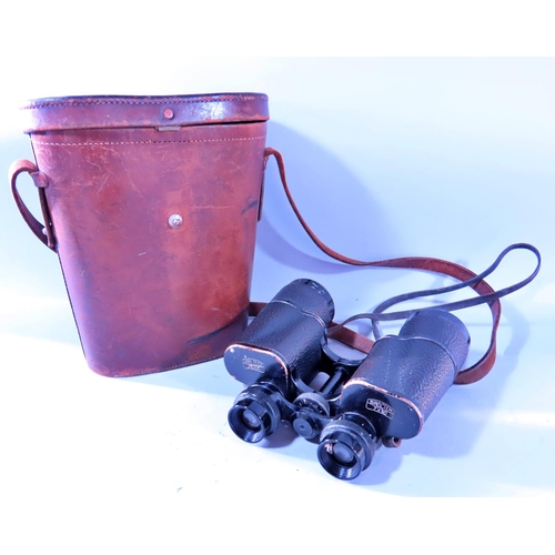 626 - A vintage pair of Carl Zeiss Jena binoculars, Binoctem 7 x 30 with a leather case.