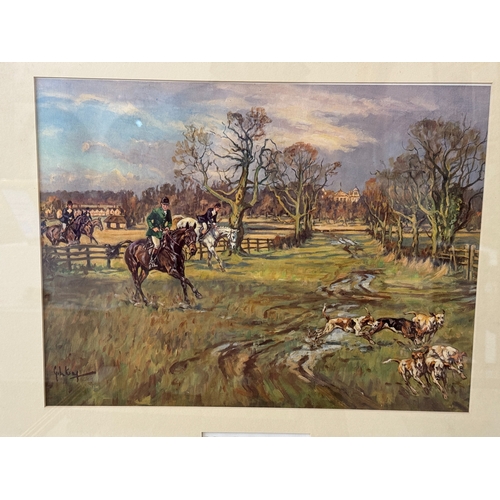 1995 - Eight hunting prints related to the Beaufort Hunt, four after Lionel Edwards to include: 'In 