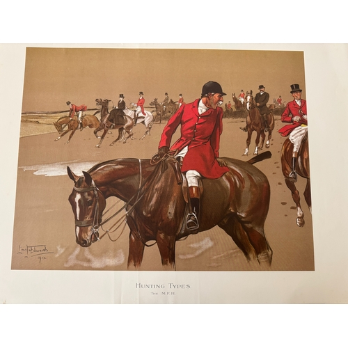 2001 - Four colour prints after Lionel Edwards - 'Hunting Types: The M.F.H.'; 'The Thruster', Old McBarleyc... 