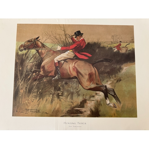 2001 - Four colour prints after Lionel Edwards - 'Hunting Types: The M.F.H.'; 'The Thruster', Old McBarleyc... 