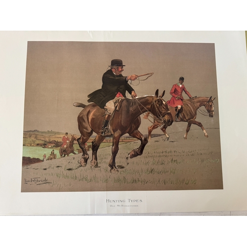 2001 - Four colour prints after Lionel Edwards - 'Hunting Types: The M.F.H.'; 'The Thruster', Old McBarleyc... 