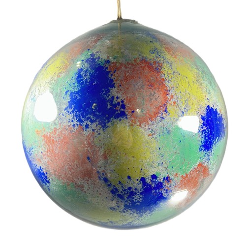 274 - A large colourful glass hanging decorative witches ball