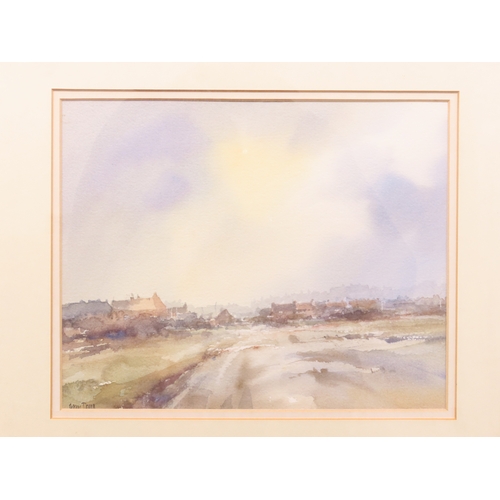 26 - Peter Toms A.R.M.S: Urban Sprawl, watercolour, signed lower left, 25cm x 20cm