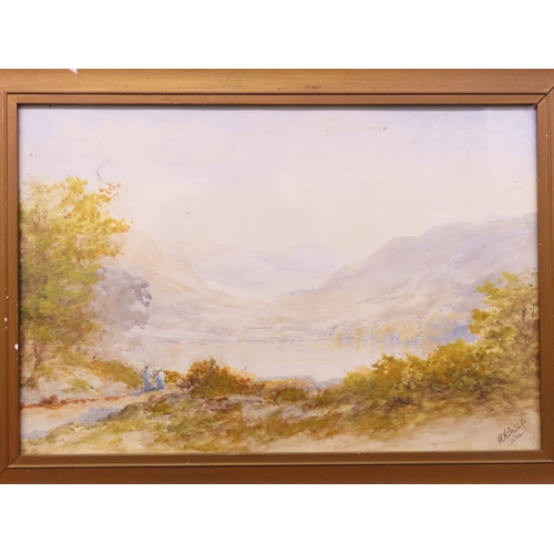 48 - W.H Palsey: Mountainous landscape, watercolour, signed and dated 1914 lower right, 52cm x 35cm