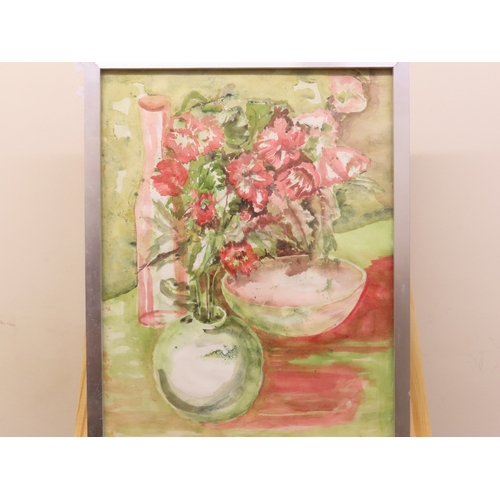 56 - British school, 20th century, still life of flowers, watercolour, 28.5cm x 37cm