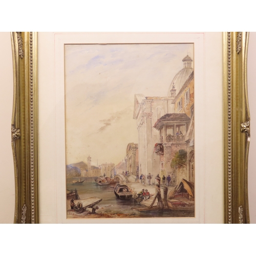 59 - James Charles Oldmeadow: Italian scene, watercolour, signed and dated 1863 lower left, 27.5cm x 37cm