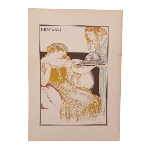 191 - ROBERT ANNING BELL, 1863-1933, ORIGINAL COLOUR LITHOGRAPH “HERODIAS”, published by The Studio, with ... 