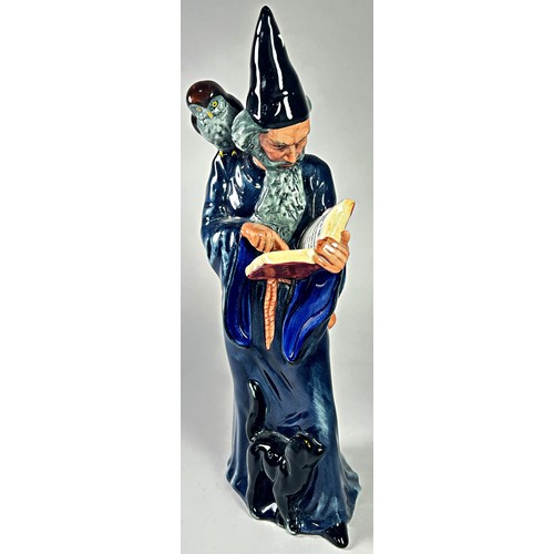 13 - Two Royal Doulton figures, Jester HN2016, and Wizard HN2877