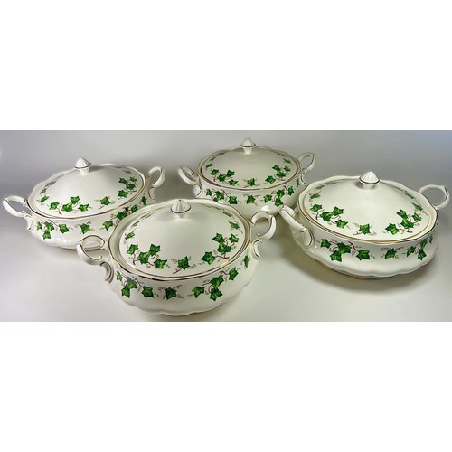 16 - A collection Colclough Ivy pattern dinner and tea wares, graduated plates, tureens, sauce boat, 12 c... 