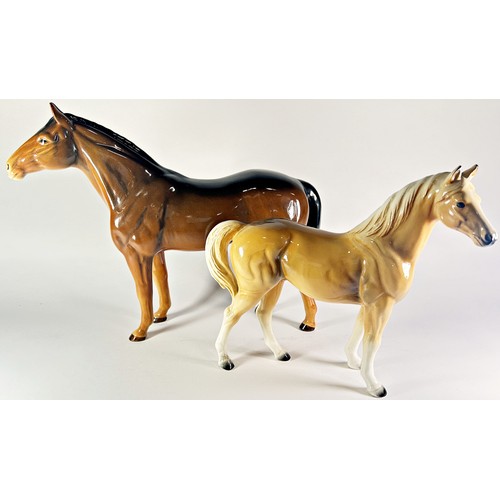 54 - A Sylvac model of a mare, further Beswick mat glazed mare and foal and one other (4)