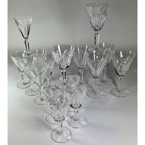 191 - A suite of Waterford Sheila crystal glasses, seven red wine, five white wine, six dessert wine, five... 