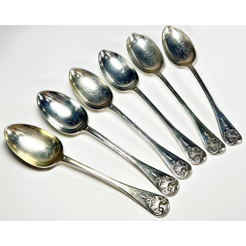 236 - A selection of Victorian silver Kings pattern flatware, including seven serving spoons, six dessert ... 