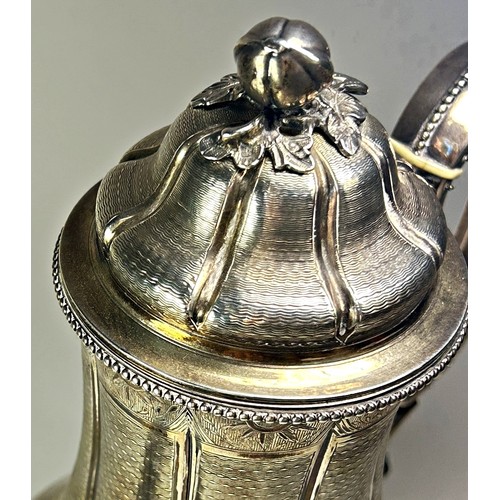 245 - A Victorian silver coffee pot, Sheffield, 1864, maker Martin Hall and Co 26.5oz
Ivory licence ref:  ... 