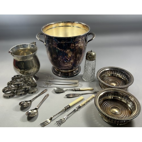 273 - An extensive collection of silver plate to include tea service, wine coasters, napkin rings, cutlery... 