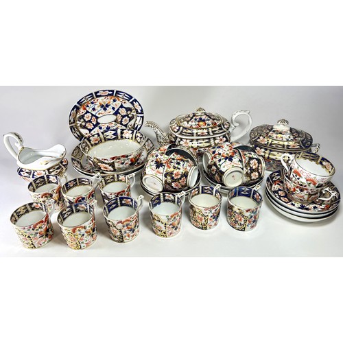 37 - A quantity of 19th century Crown Derby tableware comprising teapot, coffee cans, teacups and saucers... 