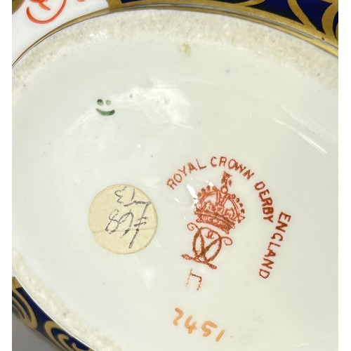 118 - Royal Crown Derby - a small milk jug, old witches pattern 1910, together with a sucrier and cover, o... 