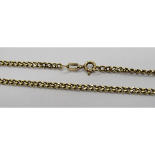 330 - 9ct curb link chain necklace, 42cm L approx, 6.4g