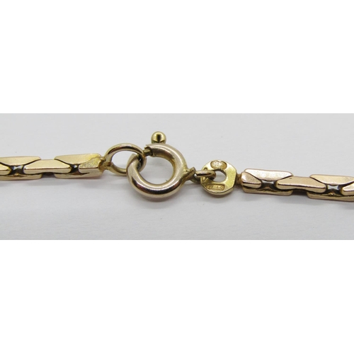 331 - Italian 9ct bracelet, 20cm L approx, 5g