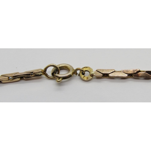 331 - Italian 9ct bracelet, 20cm L approx, 5g