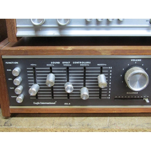 1097 - A vintage Eagle AA-6 tuner and AA-6 amplifier, together with a pair of Celestion Ditton 15 speakers ... 