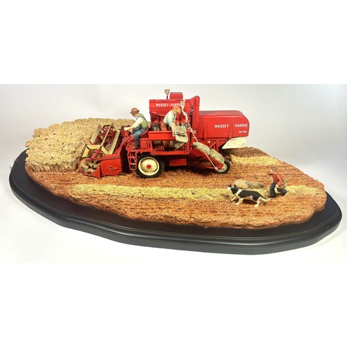 61 - Country Artists - 'Harvest Break,' Massey Harris, 726 Combine Harvester 1-1 18th scale, with origina... 