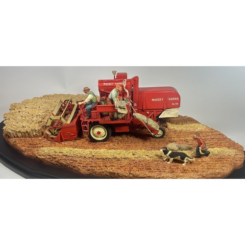 61 - Country Artists - 'Harvest Break,' Massey Harris, 726 Combine Harvester 1-1 18th scale, with origina... 