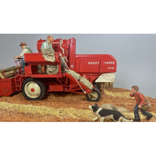 61 - Country Artists - 'Harvest Break,' Massey Harris, 726 Combine Harvester 1-1 18th scale, with origina... 