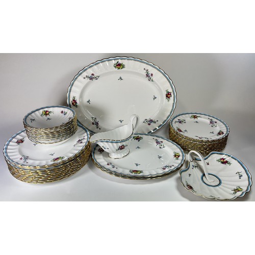 36 - A large Spode porcelain dinner service in ‘Trapnell Sprays’ pattern, to accommodate twelve place set... 