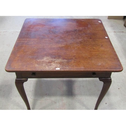 1206 - 19th century mahogany rectangular centre table, single frieze drawer, raised on cabriole supports, 7... 