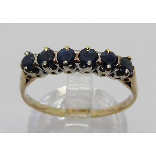 346 - Gents 9ct wedding ring, maker 'LW', Sheffield 2012, size Y, 6.4g, together with a yellow metal sapph... 