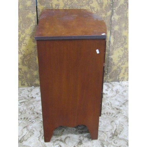 1246 - A small 19th century mahogany bow fronted bedroom chest of two long and two short drawers with shape... 