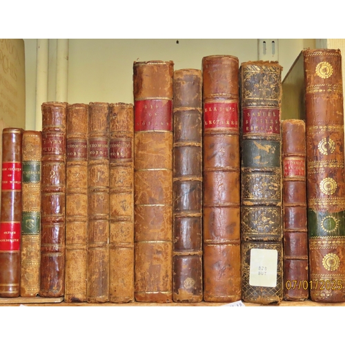 659 - A small library of 18th century books to include Samuel Butler's Remains (1759), The Life of the Gre... 