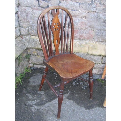 1387 - A 19th century stripped pine clerks desk on square cut supports, together with a stripped  pine box,... 