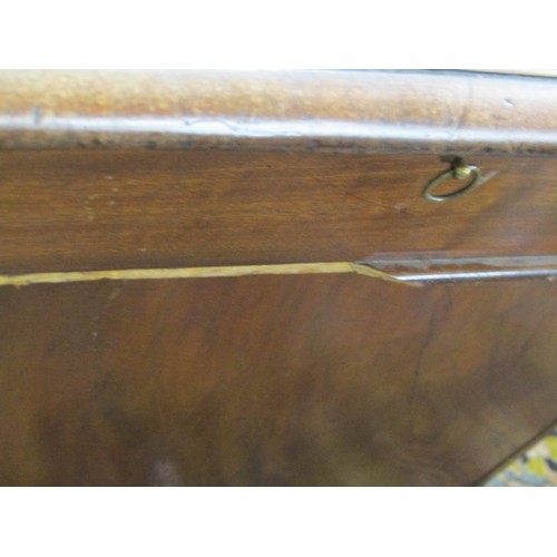 1396 - A 19th century mahogany pedestal desk, one side enclosing eleven graduated drawers, the far side wit... 