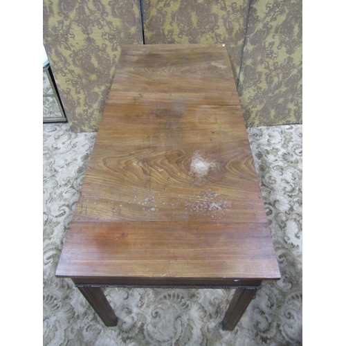 1458 - A Georgian mahogany side or serving table raised on four moulded supports, 76cm high x 165cm x 70cm ... 