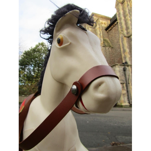 752 - A modern 'Sharna' ware bronco rocking horse with original box.
Assembled size: 129cm long x 41cm wid... 