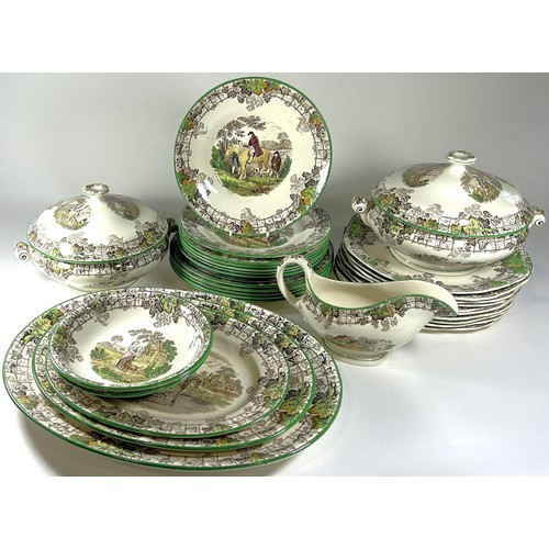 1 - An extensive collection of Copeland Spode Byron pattern dinner, tea and coffee wares, (90 approx)